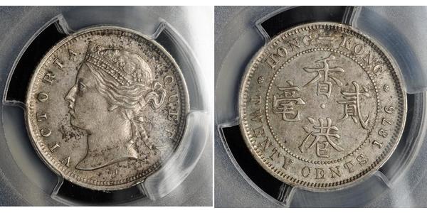 20 Cent Hongkong Silber Victoria (1819 - 1901)