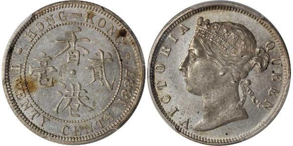 20 Cent Hongkong Silber Victoria (1819 - 1901)