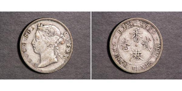 20 Cent Hongkong Silber Victoria (1819 - 1901)
