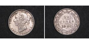 20 Cent Neufundland und Labrador / Kanada Silber Victoria (1819 - 1901)