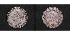 20 Cent Neufundland und Labrador / Kanada Silber Victoria (1819 - 1901)