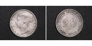 20 Cent Straits Settlements (1826 - 1946) Silber Victoria (1819 - 1901)