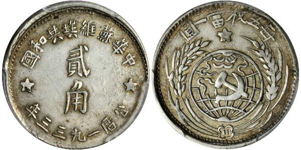 20 Cent Volksrepublik China Silber 