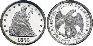 20 Cent Vereinigten Staaten von Amerika (1776 - ) Silber/Kupfer 