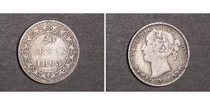 20 Cent Canada / Newfoundland and Labrador Silver Victoria (1819 - 1901)