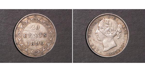 20 Cent Canada / Newfoundland and Labrador Silver Victoria (1819 - 1901)