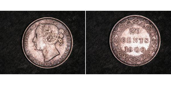 20 Cent Canada / Newfoundland and Labrador Silver Victoria (1819 - 1901)