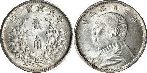 20 Cent China Silver 