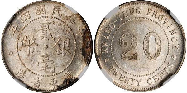 20 Cent China Silver 