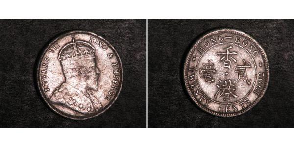 20 Cent Hong Kong Silver Edward VII (1841-1910)