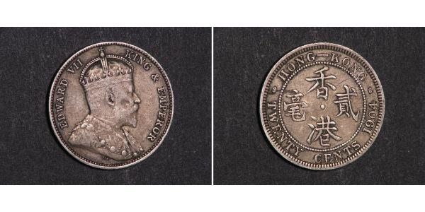 20 Cent Hong Kong Silver Edward VII (1841-1910)