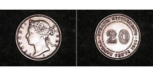 20 Cent Straits Settlements (1826 - 1946) Silver Victoria (1819 - 1901)