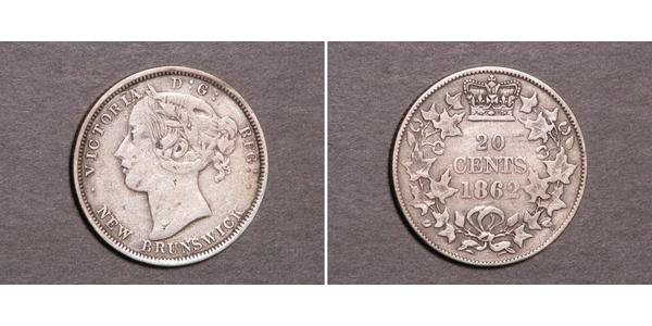 20 Cent 加拿大 銀 维多利亚 (英国君主)