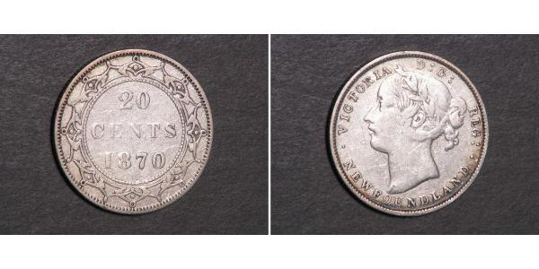 20 Cent 加拿大 / 紐芬蘭與拉布拉多 銀 维多利亚 (英国君主)