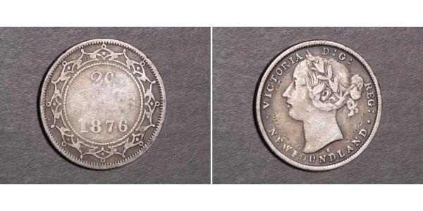 20 Cent 加拿大 / 紐芬蘭與拉布拉多 銀 维多利亚 (英国君主)