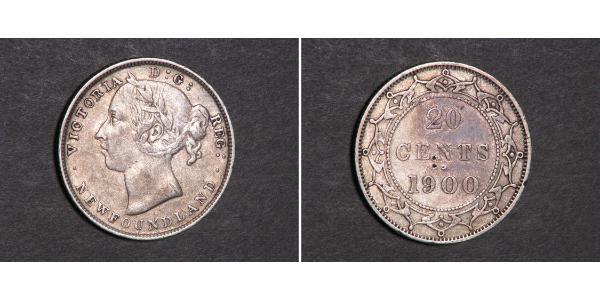 20 Cent 加拿大 / 紐芬蘭與拉布拉多 銀 维多利亚 (英国君主)