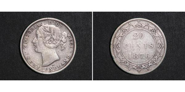 20 Cent 加拿大 / 紐芬蘭與拉布拉多 銀 维多利亚 (英国君主)