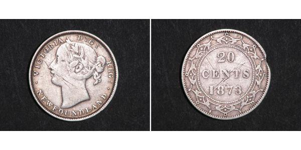 20 Cent 加拿大 / 紐芬蘭與拉布拉多 銀 维多利亚 (英国君主)