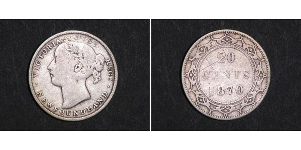 20 Cent 加拿大 / 紐芬蘭與拉布拉多 銀 维多利亚 (英国君主)