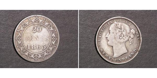 20 Cent 加拿大 / 紐芬蘭與拉布拉多 銀 维多利亚 (英国君主)