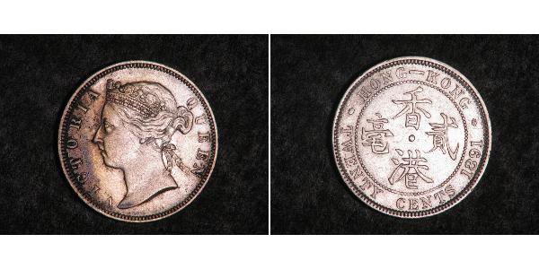 20 Cent 香港 銀 维多利亚 (英国君主)