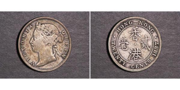 20 Cent 香港 銀 维多利亚 (英国君主)