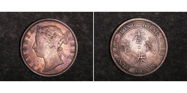 20 Cent 香港 銀 维多利亚 (英国君主)