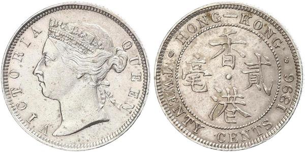 20 Cent 香港 銀 维多利亚 (英国君主)