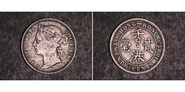 20 Cent 香港 銀 维多利亚 (英国君主)