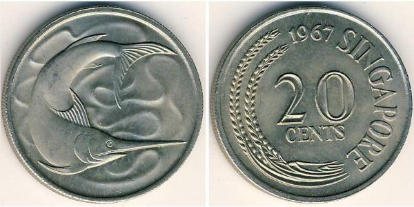 20 Cent Singapore 銅/镍 