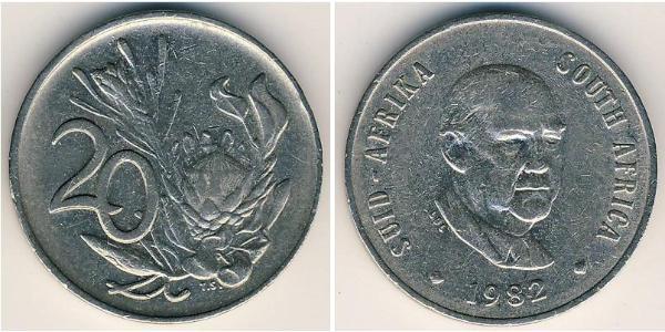 20 Cent South Africa 銅/镍 