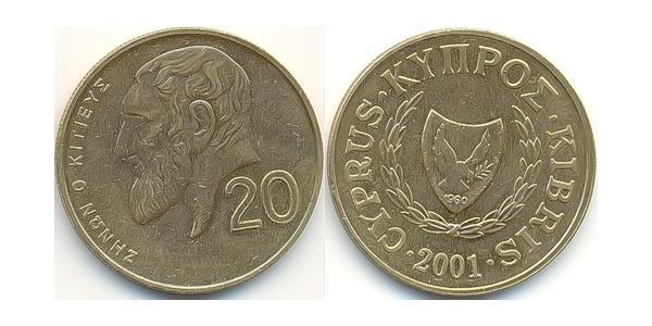 20 Cent 賽普勒斯 黃銅/镍 