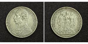 20 Cent / 1 Franc Dänemark Silber Christian IX. von Dänemark (1818-1906)