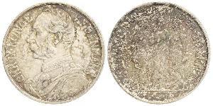 20 Cent / 1 Franc 丹麦 銀 克里斯蒂安九世 (1818-1906)