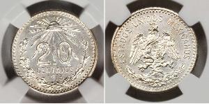 20 Centavo Mexique (1867 - ) Argent 