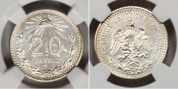 20 Centavo Mexique (1867 - ) Argent 