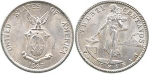 20 Centavo Philippines Argent 