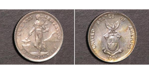 20 Centavo Philippines Argent 