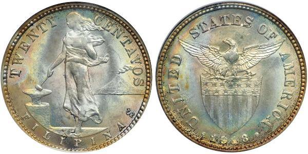 20 Centavo Philippines Argent 