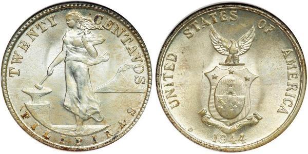 20 Centavo Philippines Argent 
