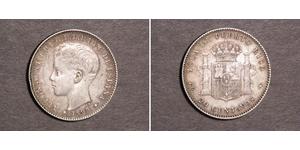 20 Centavo Porto Rico Argent Alfonso XIII of Spain (1886 - 1941)