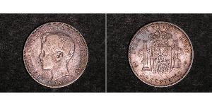 20 Centavo Porto Rico Argent Alfonso XIII of Spain (1886 - 1941)