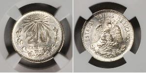 20 Centavo Messico Argento 