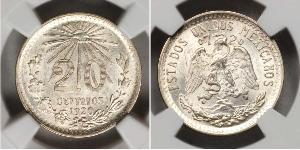 20 Centavo Messico Argento 