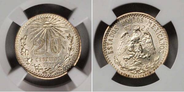 20 Centavo Messico Argento 