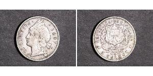 20 Centavo Repubblica Dominicana Argento 