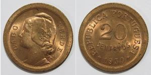 20 Centavo Cape Verde (1456 - 1975) Bronce 