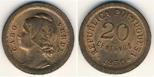 20 Centavo Cape Verde (1456 - 1975) Bronce 
