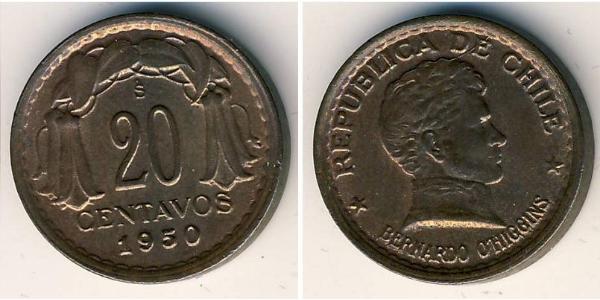 20 Centavo Chile Bronce 