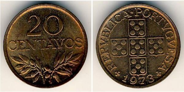 20 Centavo Estado Nuevo (Portugal) (1933 - 1974) Bronce 